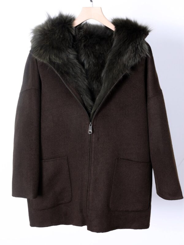 Maomaokong Elegant Double-Sided Wool Parka Coat