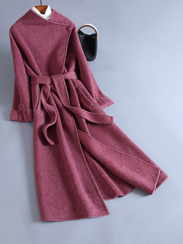 Fashionable Eye-Catching Rose Pink Luxury Wool